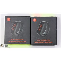 LOT OF 2 NEW TEMPERATURE MEASURING BRACELETS