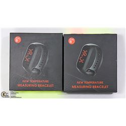 LOT OF 2 NEW TEMPERATURE MEASURING BRACELETS