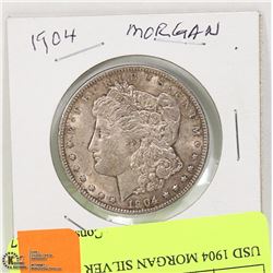 USD 1904 MORGAN SILVER DOLLAR