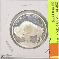 USD BUFFALO 1 TROY OUNCE .999 SILVER COIN