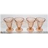 Image 1 : LOT OF 4 PINK DEPRESSION GLASS SUNDAE DISHES