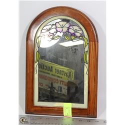 1970"S MIRROR WITH FLOWERS 12 INCH