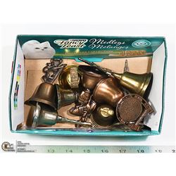 LOT OF 9 METAL AND BRASS ESTATE BELLS