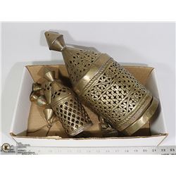 FLAT OF VINTAGE SOLID BRASS ESTATE ITEMS