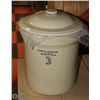 Image 1 : VINTAGE 3 GALLON CROCK WITH LID