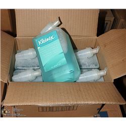 CASE WITH SIX 1LITRE BOTTLES OF FOAM HAIR & BODY