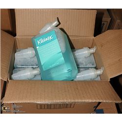 CASE WITH SIX 1LITRE BOTTLES OF FOAM HAIR & BODY