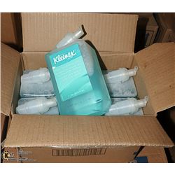 CASE WITH SIX 1LITRE BOTTLES OF FOAM HAIR & BODY