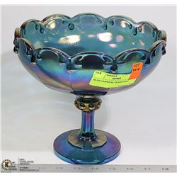 BLUE CARNIVAL GLASS PIECE