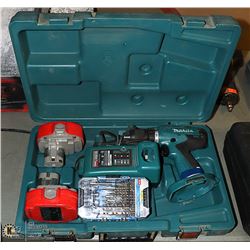 18 VOLT  MAKITA DRILL WITH CHARGER & BATTERIES
