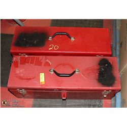 LOT OF 2 RED TOOLBOXES (METAL)