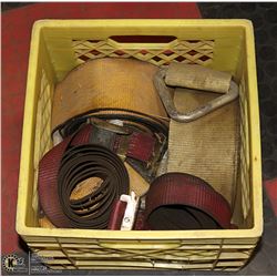 TRACTOR TRAILER LOAD STRAPS AND LADDER BAR