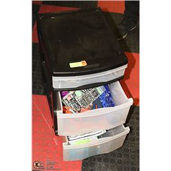 BLACK GRACIOUS LIVING 3-DRAWER STORAGE