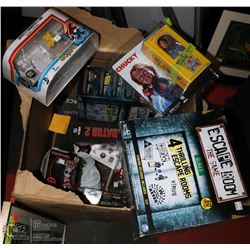 LARGE BOX OF CUSTOMER RETURNED ACTION FIGURES