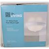 Image 1 : NEW WHITE FINISH FLUSH MOUNT LIGHT