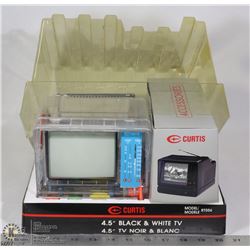 VINTAGE CURTIS B&W TV (SEE THROUGH CASE)