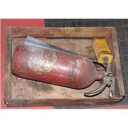 VINTAGE FIRE EXTINGUISHER W/BOX