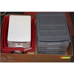 LARGE BOX WITH NEW STORAGE AND BASKETS
