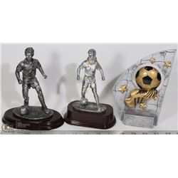 LOT OF 3 SOCCER TROPHIES