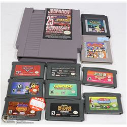 BOX OF ASSORTED GAMES, GAMEBOY SP AND MORE