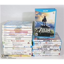 FLAT OF OVER 20 WII GAMES. ELECTRONICS