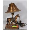 Image 1 : VINTAGE COPPER HORSE LAMP