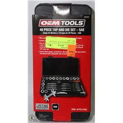 NEW OEMTOOLS 40 PC TAP & DIE SET - SAE