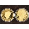 Image 1 : 2-GOLD PLATED 1 1/2'' TOKENS