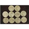 Image 2 : 10 ASSORTED 35% SILVER JEFFERSON WAR NICKELS