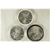 Image 1 : 1998, 1999 & 2000 AMERICAN SILVER EAGLES BU'S