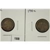 Image 1 : 1917-C & 1941-C NEWFOUNDLAND SILVER 10 CENTS