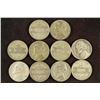 Image 2 : 10 ASSORTED 35% SILVER JEFFERSON WAR NICKELS