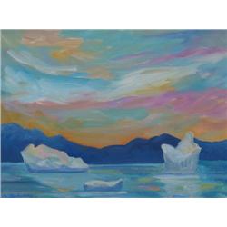 Sharon Thirkettle (Canadian) Oil: Arctic Sunset