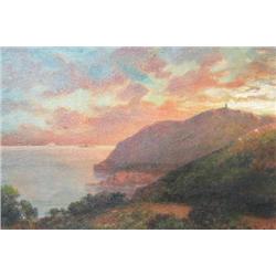 McFayden (American) Oil: Pt.Loma Lighthouse CA