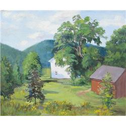 Alice Judson (American) Oil: On Connecticut Line