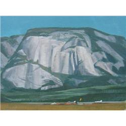 Alan Collier (Canadian):Oil: Airport at Bella Coola