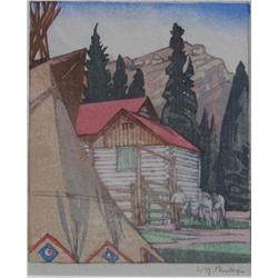 W.J. Phillips RCA (Canadian): Wblk: Corral at Banff