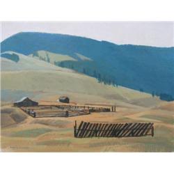 Alan Collier (Canadian) Oil: Ranch in Kamloops