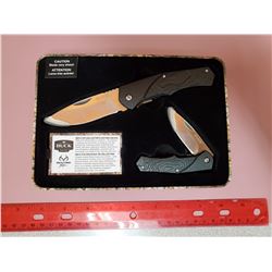 BUCK KNIFE SET X2 - NEW IN TIN CASE