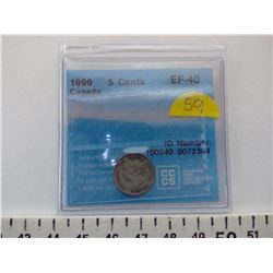 1899 5 CENT, EF-40