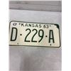 Image 1 : 1963 Kansas Licence Plate