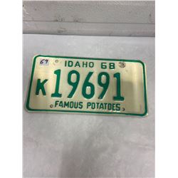 1968 Idaho Licence Plate