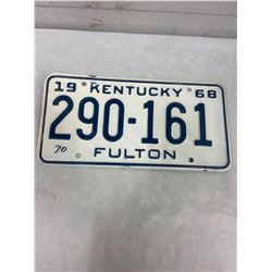 1968 Kentucky Licence Plate - Fulton