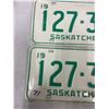 Image 2 : 1968 Pair Saskatchewan Licence Plates