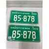 Image 1 : 1969 Pair Saskachewan Licence Plates