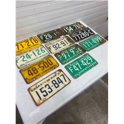 Lot 1950's & 1960's Licence Plates