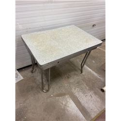 1950's Arborite Draw Leaf Table 42" X 49" Closed