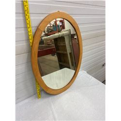 Oval Mirror - Maple Frame