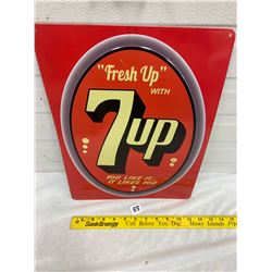 7UP Sign Reproduction - Embossed