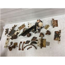Lot of Vintage Door Knobs , Hinges , Handles etc.